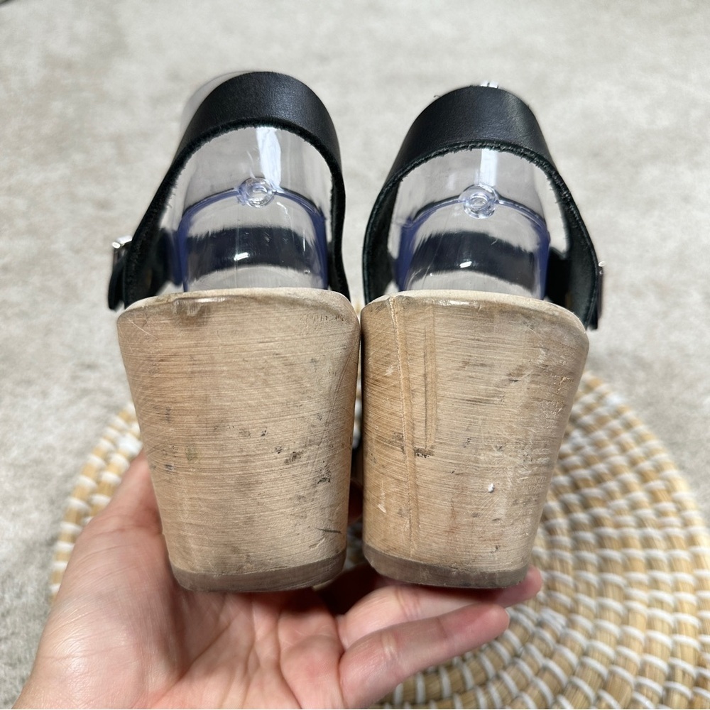 Lotta from Stockholm Women’s Highwood Mary Jane Leather Clogs in Black EU 42 - Picture 10 of 15